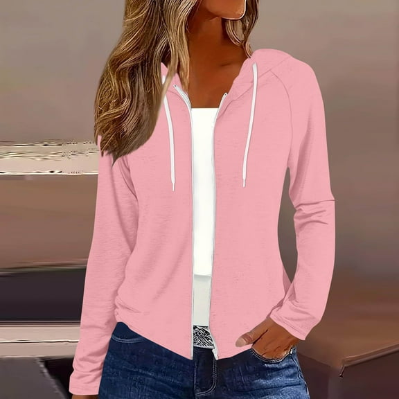 Neewe Womens Zip Up Hoodies Oversized Sweatshirts Fall School Fashion Outfits Casual Jackets 2025 Winter Clothes