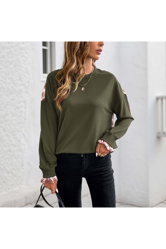 omen's Oversized Sweatshirts Crewneck Long Sleeve Tunic Pullover Shirts Hoodies 2025 Fall Clothes