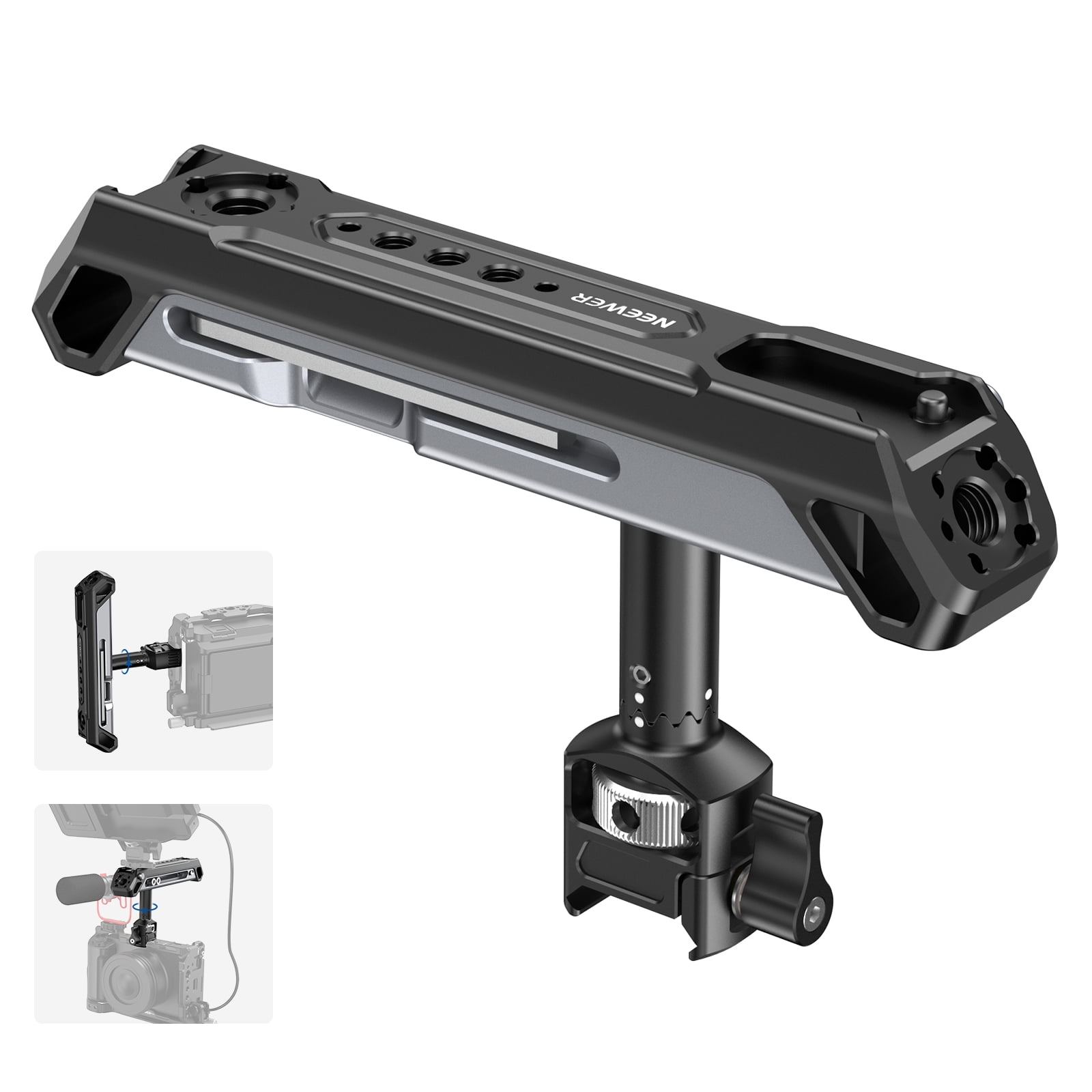 Neewer 2 In 1 Top Handle/Side Handle, Camera Cage Video Rig Handle with ...
