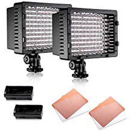 Neewer 2 Pack 126 LED CN 126 Dimmable Ultra High Power Panel Digital Camera Camcorder Video Light LED Light fo