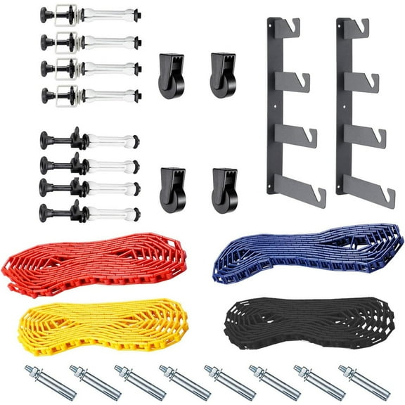 Neewer 4-Roller Wall Mount Background System: 22lb/10kg Capacity per Roller, Includes 8 Expand Bars & 2 Four-Fold Hooks