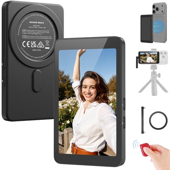 Neewer 4" Smartphone Back Camera Monitor with Remote, for You tube/Tik tok/Vlog/Streaming
