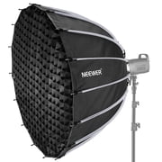 Neewer 47.2inch/120cm Parabolic Softbox Quick Set up Quick Folding, with Diffusers/Honeycomb Grid/Bag, Compatible with Aputure 120d Light Dome Godox sl60w Neewer RGB CB60 and Other Bowens Mount Lights