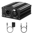 thumbnail image 1 of Neewer 48V Phantom Power Supply - w/XLR Cable for Condenser Mics, 8ft, Music Recording, 1 of 8