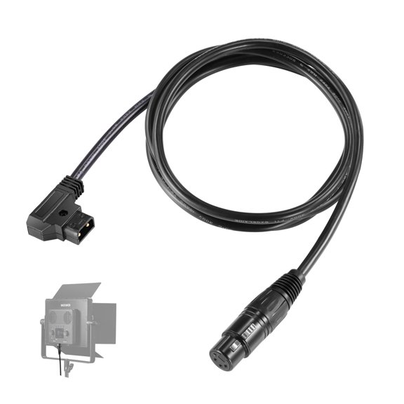 Neewer 6ft/1.8m D-Tap Male to 4 Pin XLR Female Power Cable PL60C Continuous LED Video Light, NC011