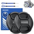 thumbnail image 1 of Neewer 77mm Lens Cap Kit (2-Pack) with Anti-Loss Strap and Cleaning Cloth for Most Camera Lenses, 1 of 8