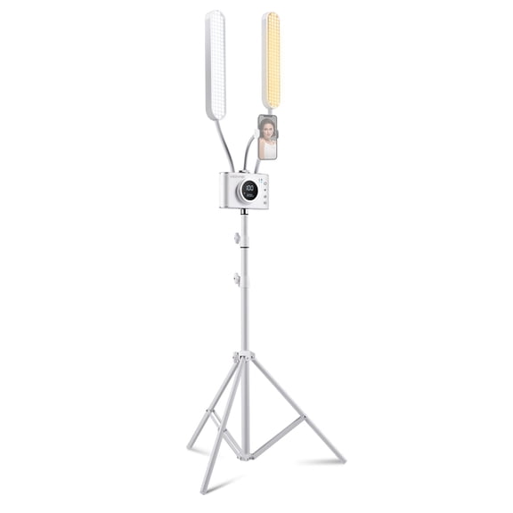 Neewer BH40B Esthetician Light with Phone Holder, 2.4G/PC/MAC Control, Dual CRI98+ LED Heads, Bi-Color Dimmable for Tattoo/Lash