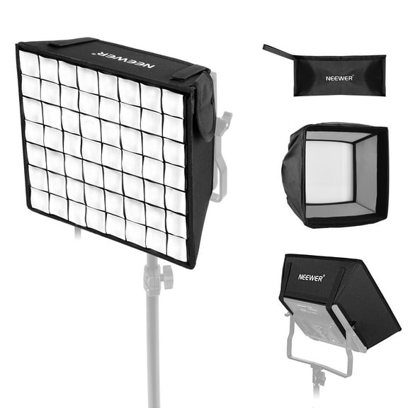 Neewer Foldable Softbox - 12.2"x11.4" w/Grid & Bag for NL660/RGB660 LED Panels, Studio Lighting