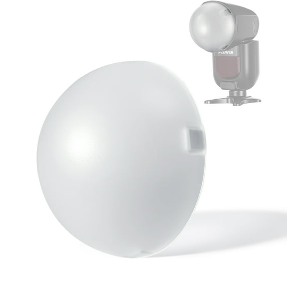 Neewer M12 Magnetic Dome Diffuser for Round Head Speedlite Flash, Magnetically Attached Modifier for Z1/Z2 Speedlites