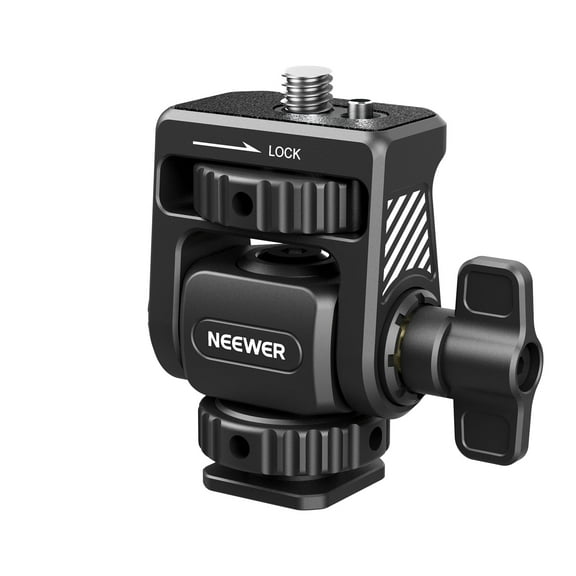 Neewer MA019 Monitor Mount - 360 Swivel, 180 Tilt, Cold Shoe, for Atomos 5"/7" Monitors