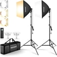 thumbnail image 1 of Neewer NK103 24" Softbox Kit (2-Pack) - 45W Bi-Color, 2900K-7000K, CRI95, w/Remote & Stands, 1 of 9