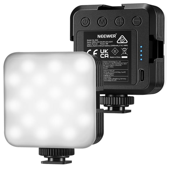 Neewer NL-36AI LED Video Light, 3200K-5600K CRI97+, 8 Scene Modes, 2000mAh, Portable for Gaming/YouTube/Vlog/Photography