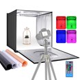 thumbnail image 1 of Neewer Photo Studio RGBW Light Box with Infrared Remote Control Foldable Table Top 20 inches/50cm Shooting Tent with 72 RGBW LEDs/Adjustable 2-30W/6000K-6500K/4 Colors Backdrops, 1 of 5