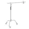 thumbnail image 1 of Neewer Pro 100% Metal C Stand Light Stand with Wheels Max. Height 10.8ft/330cm Adjustable Reflector Stand with 4ft/120cm Boom Arm & 3 Pulleys for Photo Studio Video Reflector Monolight etc, 1 of 1