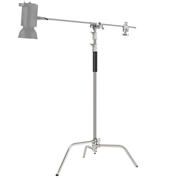 Neewer SC320 Pro C-Stand - 10.5ft, w/4.2ft Boom Arm & 2 Grip Heads, for Studio Lighting