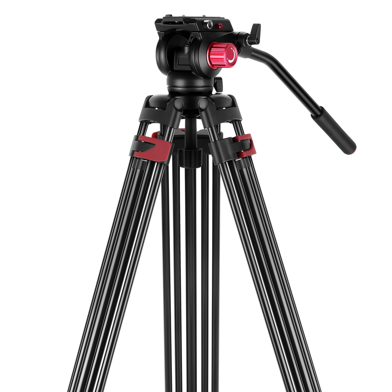 Neewer TP-M200 79" Heavy Duty Tripod - 360 Fluid Head, QR Plate, Holds 17.6lb, for DSLR/Camcorders