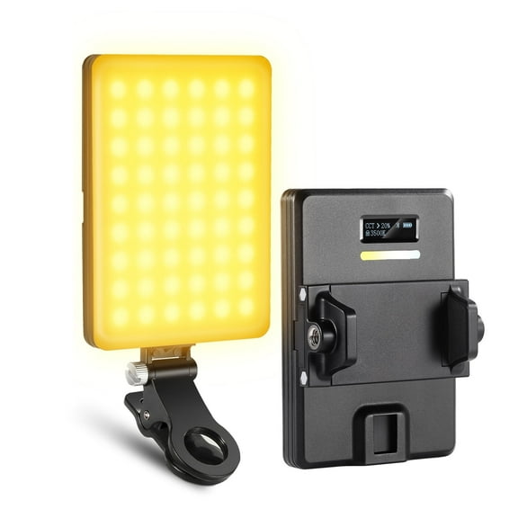 Neewer VL67B Phone Selfie LED Light - Bi-Color APP Control, 2000mAh for iPhone/Computer/Laptop Streaming