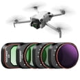 thumbnail image 1 of Neewer Variable ND Filter Set Compatible with DJI Mini 4 Pro, 4 Pack ND2-ND32 (1-5 Stops)/ND64-ND512 (6-9 Stops) Limited VND/CPL/UV Filter, Multi Coated HD Optical Glass/Aluminum Frame, 1 of 7