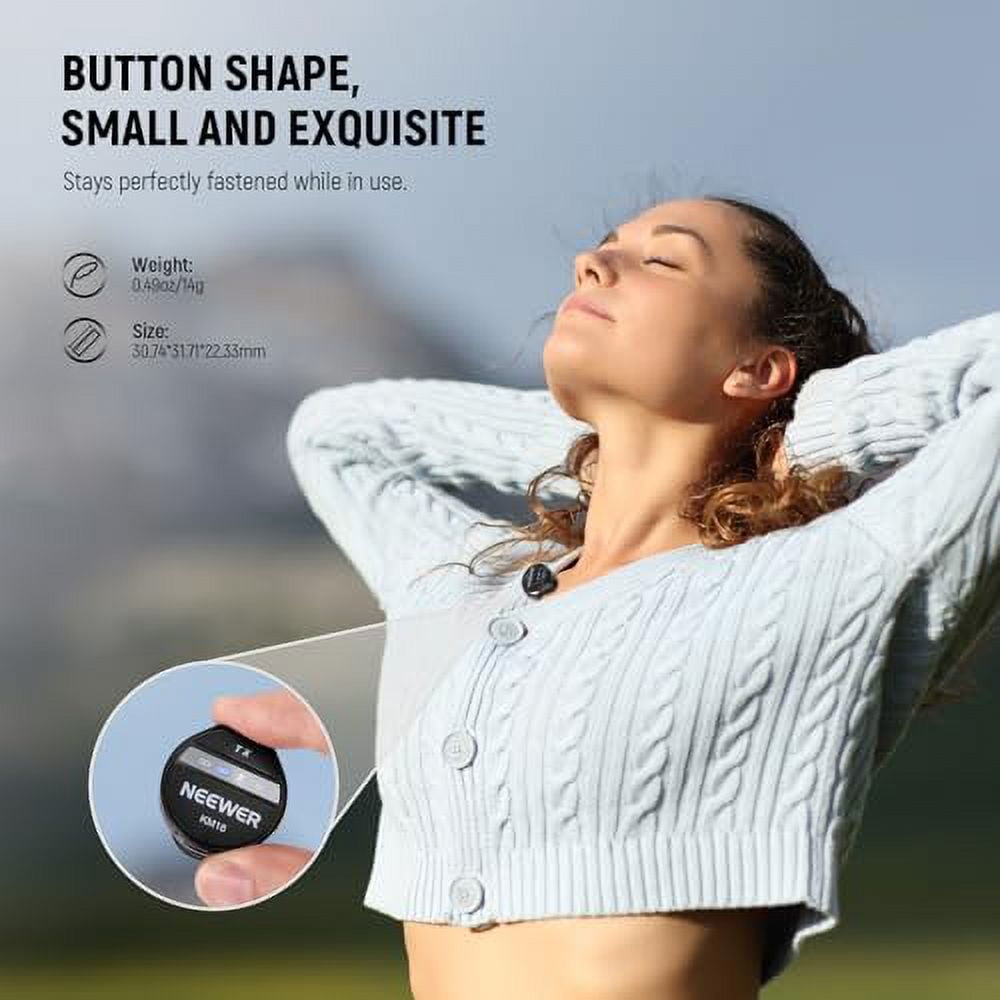 Neewer Wireless Lavalier Microphone for USB C with Charging Case