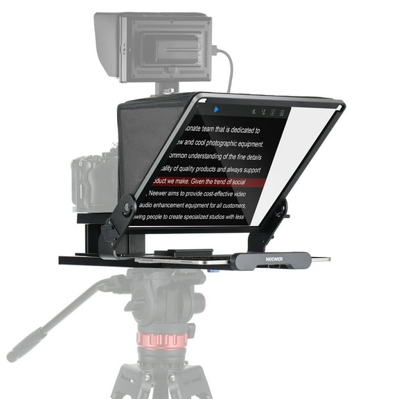 Neewer X17 II Teleprompter with RT113 Remote/APP Control: 17" HD Beamsplitter, 44.1lb Load, for iPad/iPhone/Manfrotto 501PL