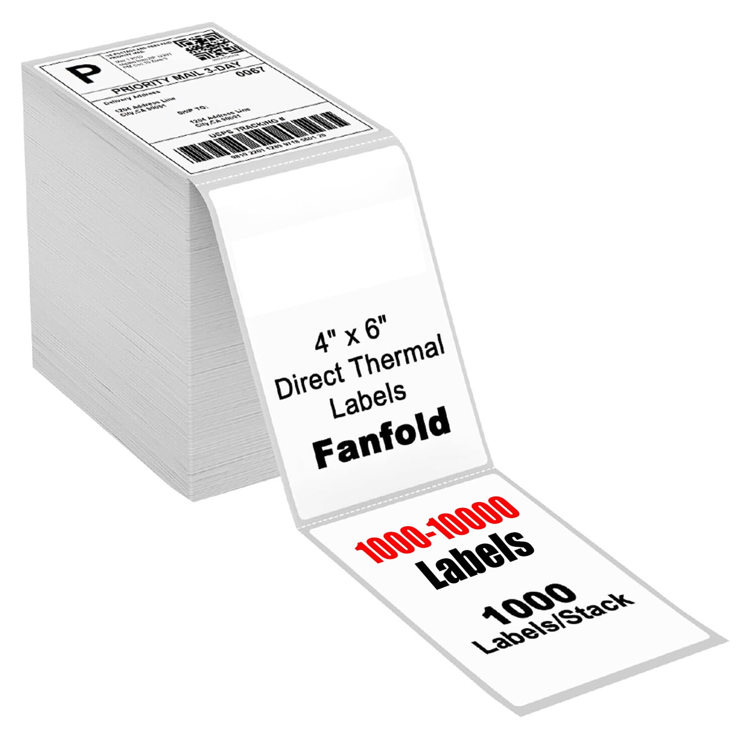 4x6 Thermal Labels Zebra Fanfold Labels - For Thermal Printers