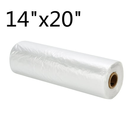 NefLaca 14" x 20" Clear Produce Bags, Food Storage Bags, Vegetable Fruits Bread Bags, 350 Bags per Roll