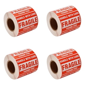 NefLaca 2'' x 3'' Fragile Stickers with Care Warning - Shipping Labels Stickers,500 Labels/Roll (4 Rolls)