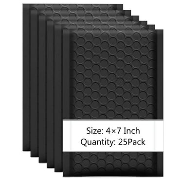 NefLaca 25 Pack 4" x 7" Bubble Mailers Padded Envelopes, Black
