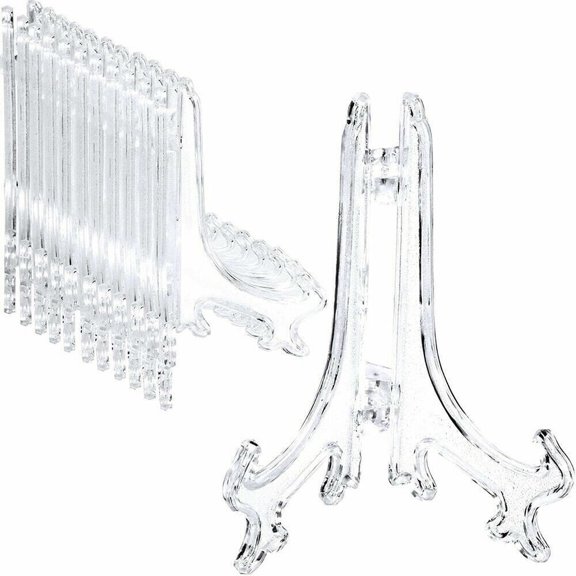 NefLaca 3 inch Acrylic Easel, 25pcs Folding Decorative Frame Holder Stand Picture Stand for Painting, Plate, Card Display