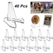 BCW 3-Pack Of Small Trading Card Stands - Clear Acrylic Easel Holders For Displaying Single Cards