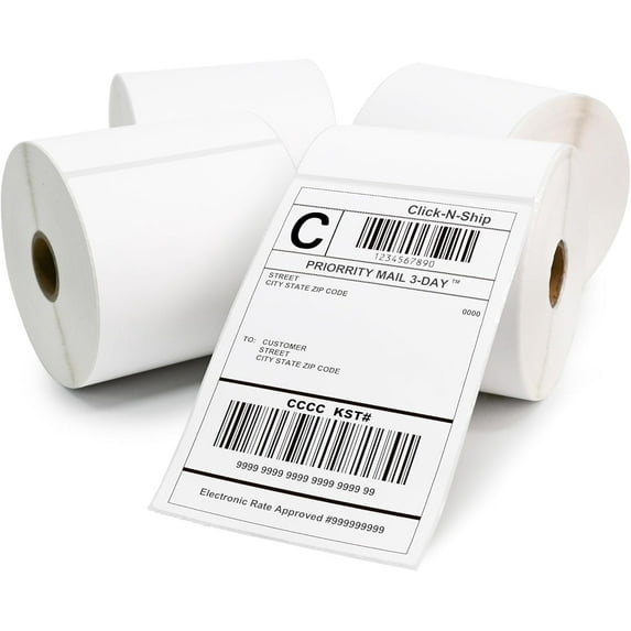 NefLaca 4x6 Thermal Labels, 4 Rolls, 1800 Shipping Labels, 4 Rolls