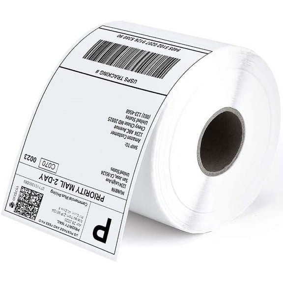 NefLaca 4x6 Thermal Shipping Lables Roll, 500 Labels/Roll,Compatible with Rollo Zebra MUNBYN JADNES Phomemo IDPRT,Commercial Grade,Permanent Adhesive,Perforated