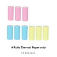thumbnail image 1 of NefLaca 9 Rolls Colorful Stickers Fit for Mini Printer, Pocket Bluetooth Thermal Printer, 1 of 4