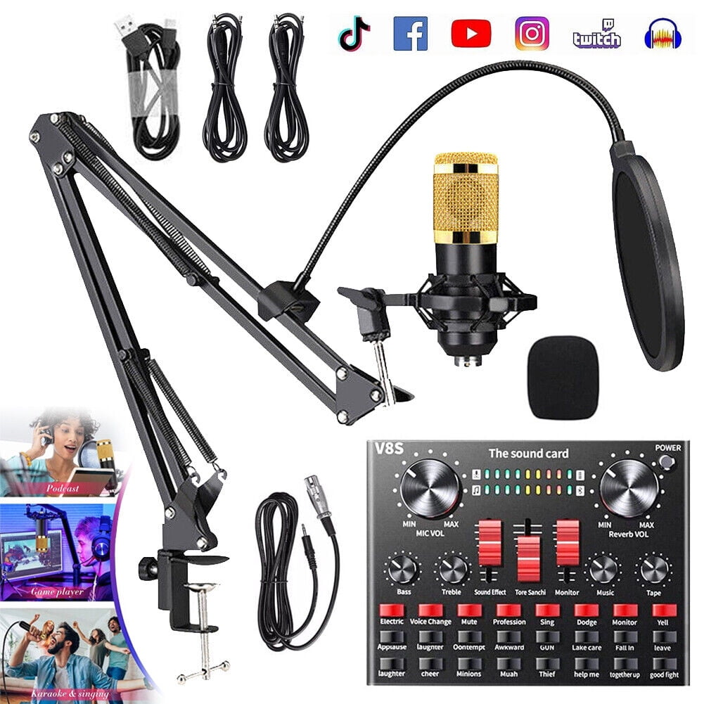 Podcast Equipment Bundle Audio Mixer All-In-One Podcast Production Studio With 3.5mm Microphone - Foto 4