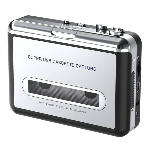 NefLaca Cassette Tape to MP3 Converter, EEEkit Portable Cassette Player Recorder with 3.5mm Jack, USB Audio Music Walkman