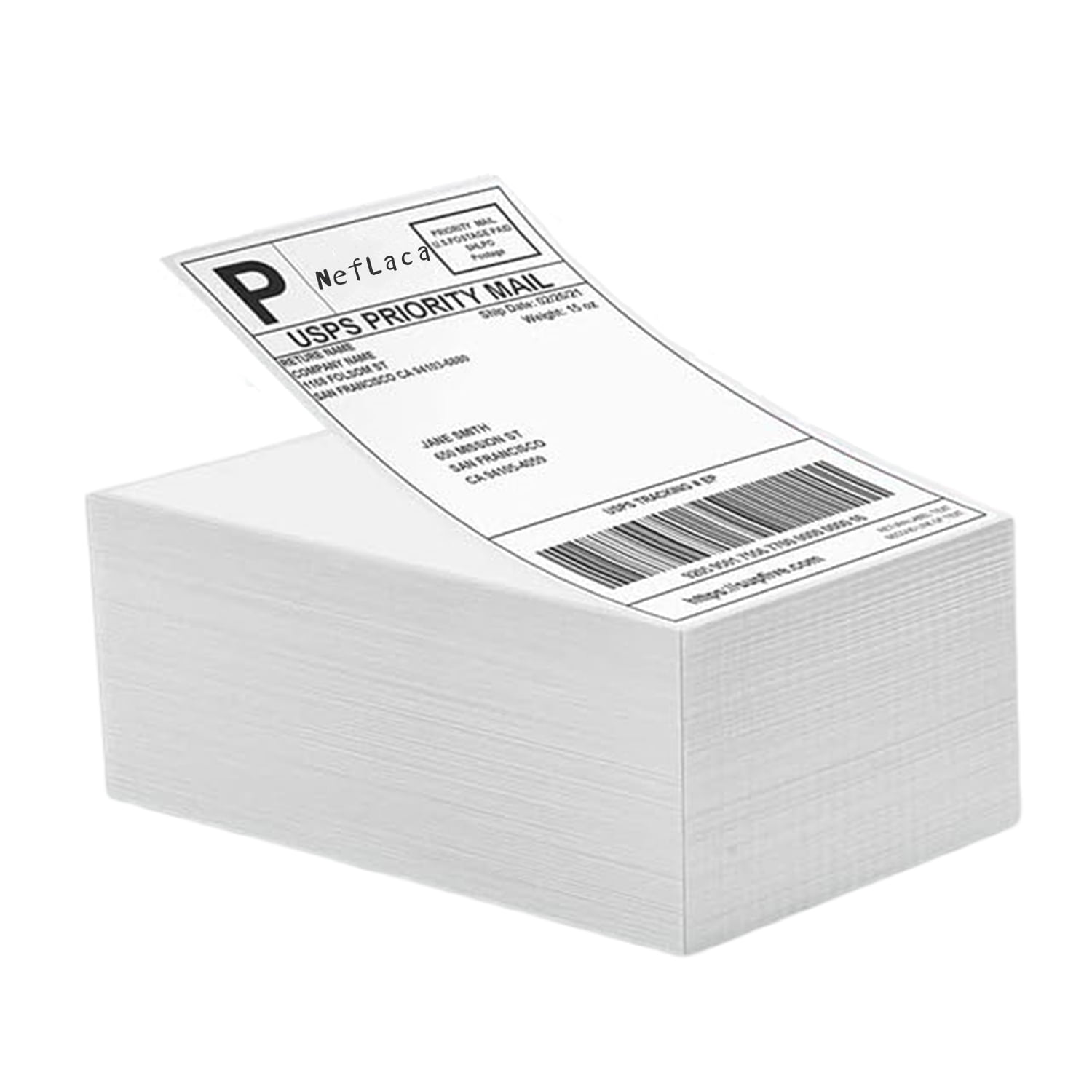 NefLaca 4x6 Direct Thermal Labels, Rollo Compatible, 500 Pack for Small Business Printing