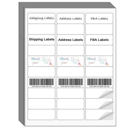 NefLaca Easy Peel Address Labels, 30 per Sheet White Blank Stickers for Laser and Inkjet Printers, 1" x 2 5/8", 30000 Labels