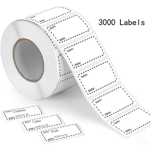 NefLaca Freezer Labels for Labelling, 3000 Deep Freezer Labels, Self-Adhesive, Removable, No Residue, 50 x 25 mm