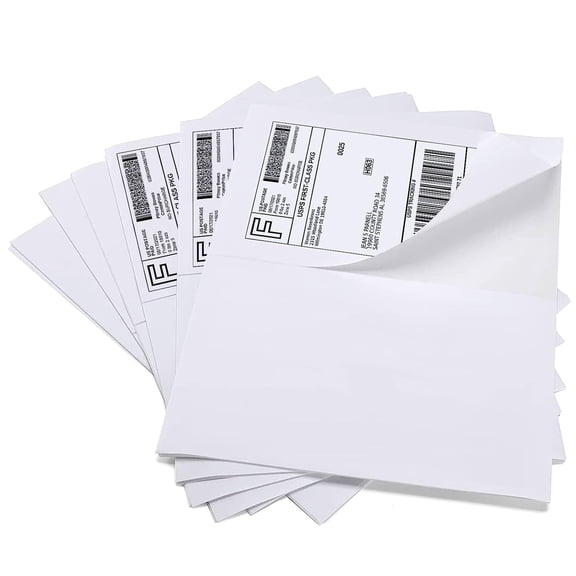 NefLaca Half Sheet Labels 5.5" x 8.5" Blank White Self Adhesive Shipping Labels, Stickers Paper for Laser and Inkjet Printers, 2 Labels per Sheet, Total 5000 Sheets