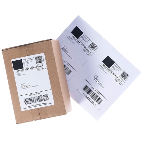 NefLaca Half Sheet Labels 8.5" x 5.5" White Self Adhesive Shipping Labels for Laser and Inkjet Printers 25 Sheet/Pack