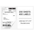 thumbnail image 1 of NefLaca Half Sheet Labels with Rounded Corner, White Shipping Labels - 5-1/2" X 8-1/2" - 400 Labels, 1 of 8