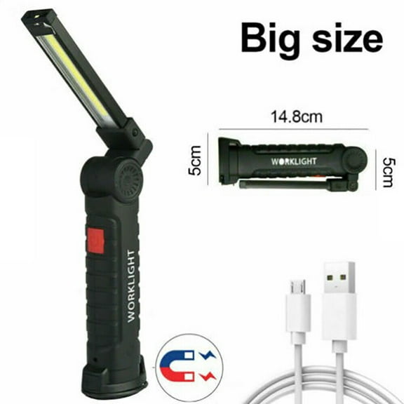 NefLaca  LED COB Work Light Mechanic Flashlight Lamp Rechargeable Magnetic Base