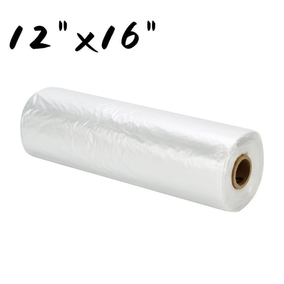 NefLaca Plastic Produce Bag Roll 12" x 16", 350 Bags per Roll, 1 Roll