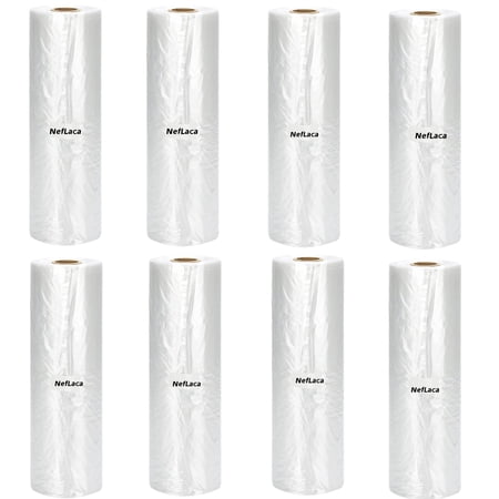 NefLaca Produce Bags, 12" x 20", Clear Food Storage Bags, Bread Bags, 350 Bags/Roll