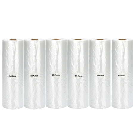 NefLaca Produce Bags 16" x 20", Food Storage Bags, Fruits Vegetable Bread Bags, 350 Bags per Roll, 6 Rolls