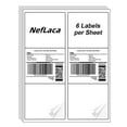 thumbnail image 1 of NefLaca Shipping Address Labels, 6 per Sheet Sticker Labels for Laser and Inkjet Printer, 3-1/3" x 4", White, 12000 Labels, 1 of 8