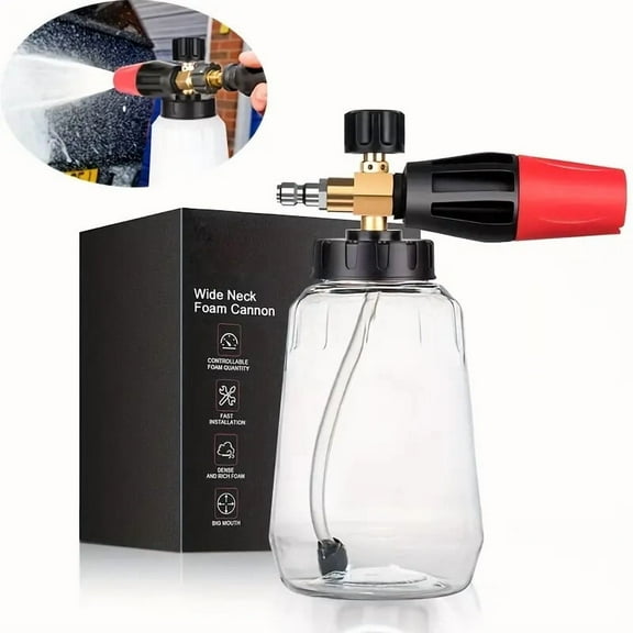 NefLaca Snow Foam Lance Cannon Soap Bottle Sprayer For Pressure Washer Gun Jet Car Wash