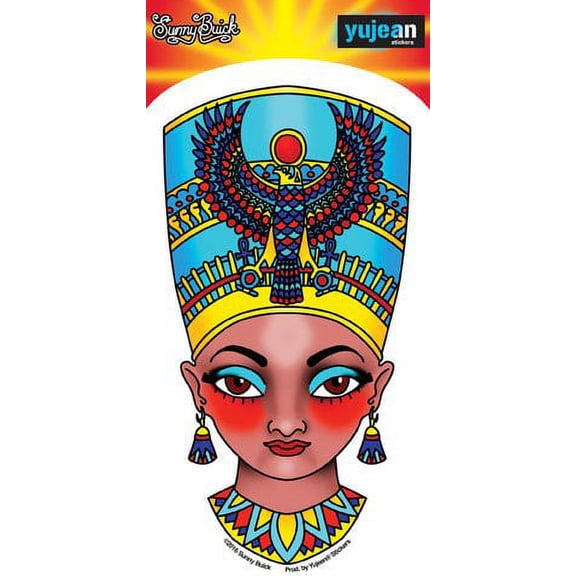 Nefertiti, Officially Licensed Original Artwork - 5.8" x 3.25" - Vinyl Sticker Decal
