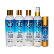 Nefertiti’s Secrets Corrective-Therapy Collection | 100% Pure Oil | Hydration Combination Set | Hair Shampoo, Conditioner and Hair Treatments | Gift Set of 5 Products
