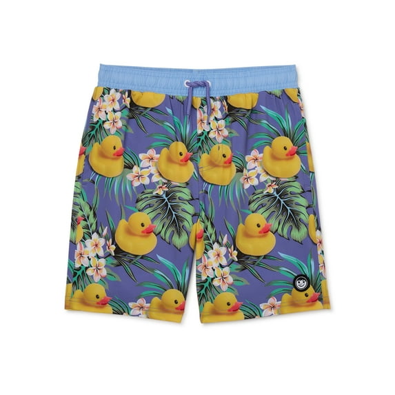Neff Boys Flora Duck Graphic Swim Shorts, Sizes 6-18